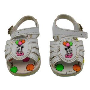 Disney Babies Minnie Mickey Mouse Vintage White Sandals Infant Size 1